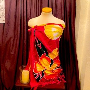 Beautiful pink and yellow sarong
